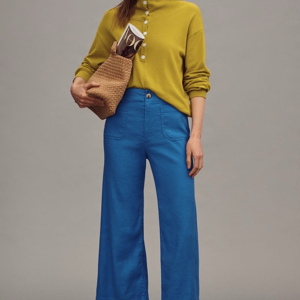NWT size 27 Anthropologie Maeve Collette NAVY pant